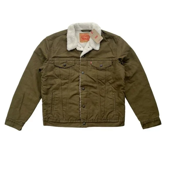 Levi's Jackets Coats Levis Jeans Mens Army Olive Green Type